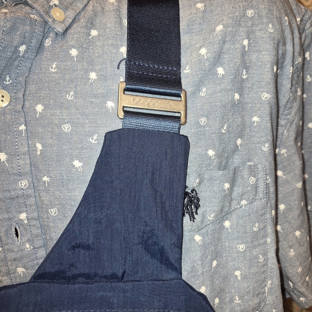 Baggallini Blue Washable Messenger Bag & Matching Wristlet - Picture 5 of 12
